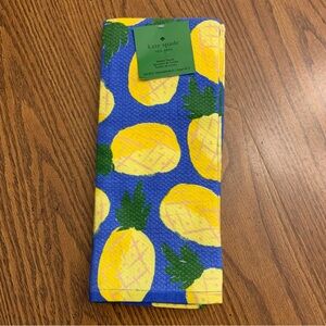kate spade Cotton Blue, Yellow & Green Pineapple Kitchen Towels NWT